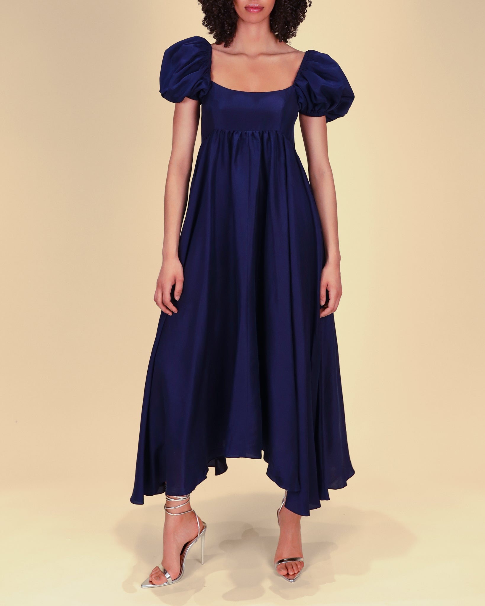 Rory Raw Silk Midi Dress